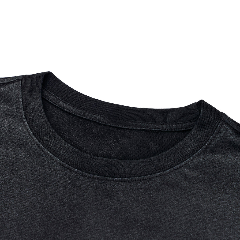 SmokeBourne Acid wash maltese cross heavyweight cotton t-shirt